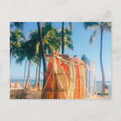 Waikiki Beach Surfboards Briefkaart (Achterkant)
