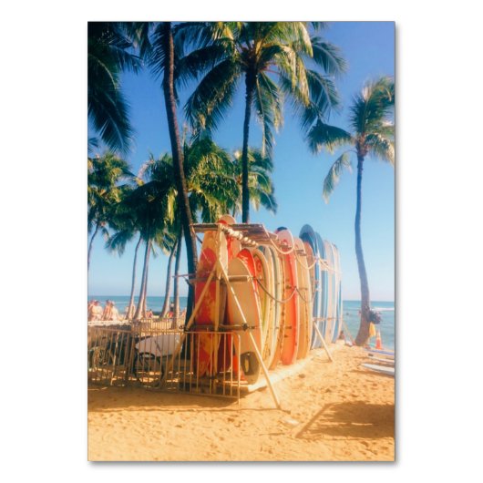Waikiki Beach Surfplanken Kaart (Achterkant)