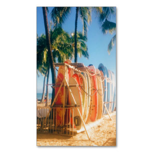 Waikiki Beach Surfplanken  Magnetisch Visitekaartje