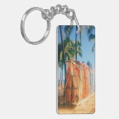 Waikiki Beach Surfplanken Sleutelhanger (Voorkant Links)