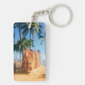 Waikiki Beach Surfplanken Sleutelhanger (achterkant)