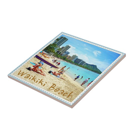 Waikiki Beach Tile Tegeltje (Zijkant)