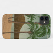 Waikiki Beach Vintage Vervaalde Postkaart Case-Mate iPhone Case (Achterkant (horizontaal))