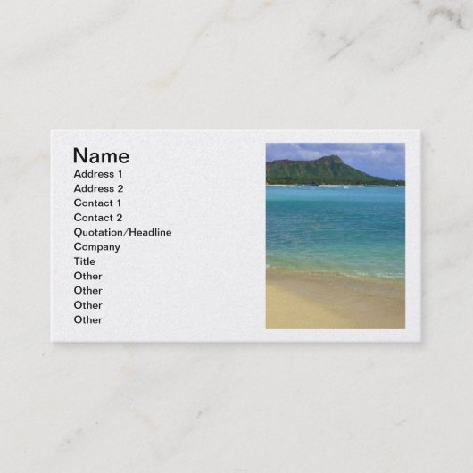 Waikiki Beach Visitekaartje (Voorkant)