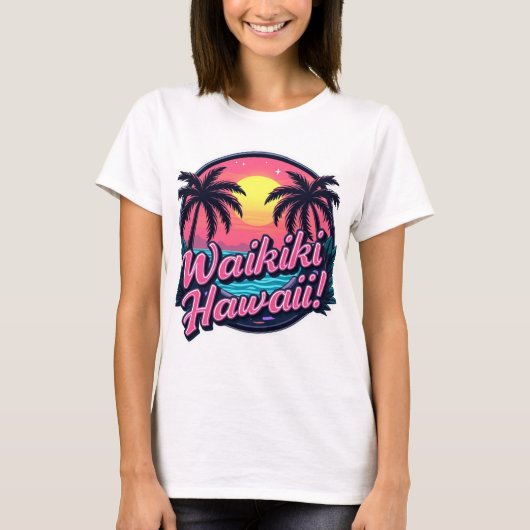 Waikiki Beach Vrouwen T-Shirt (Voorkant)