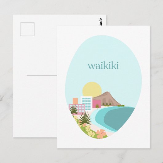 Waikiki Briefkaart (Voorkant / Achterkant)