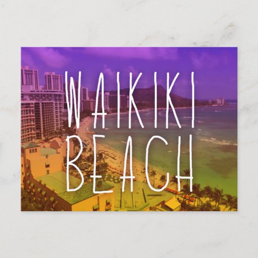Waikiki briefkaart (Voorkant)