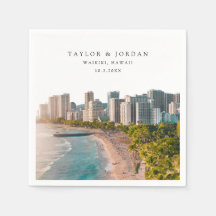 Waikiki Bruiloft Aangepaste Foto Cocktail servette