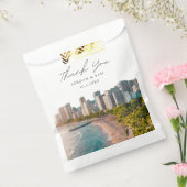 Waikiki bruiloft gunst foto dank u bedankzakje (Gezegeld)