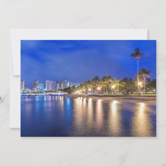 Waikiki City op Dawn Bedankkaart (Voorkant)