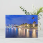 Waikiki City op Dawn Bedankkaart (Staand voorkant)