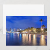 Waikiki City op Dawn Bedankkaart (Voorkant / Achterkant)