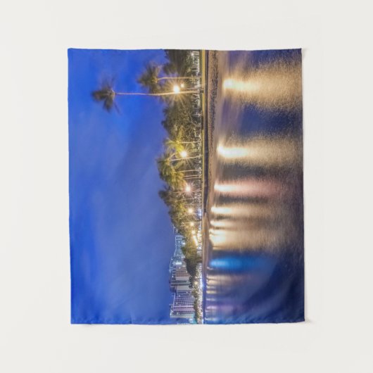 Waikiki City op Dawn Wandkleed (Voorkant)