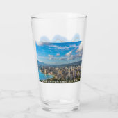 Waikiki en Diamond Head, O'ahu, Beer Glass Glas (Achterkant)