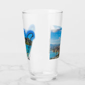 Waikiki en Diamond Head, O'ahu, Beer Glass Glas (Links)