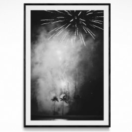 Waikiki Fireworks Fotografie Poster