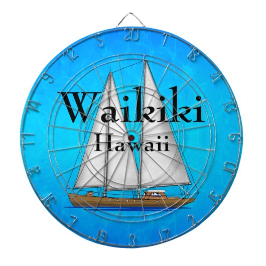 Waikiki Hawaï Dartbord (Voorkant)