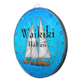 Waikiki Hawaï Dartbord (Voorkant Rechts)