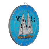 Waikiki Hawaï Dartbord (Voorkant Links)