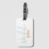 Waikiki, Hawaï souvenir Bagagelabel (Voorkant (verticaal))