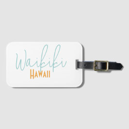 Waikiki, Hawaï souvenir Bagagelabel