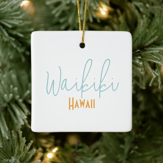Waikiki, Hawaï souvenir Keramisch Ornament (Boom)