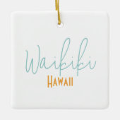Waikiki, Hawaï souvenir Keramisch Ornament (Voorkant)
