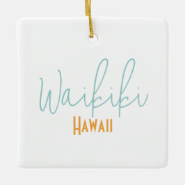 Waikiki, Hawaï souvenir Keramisch Ornament