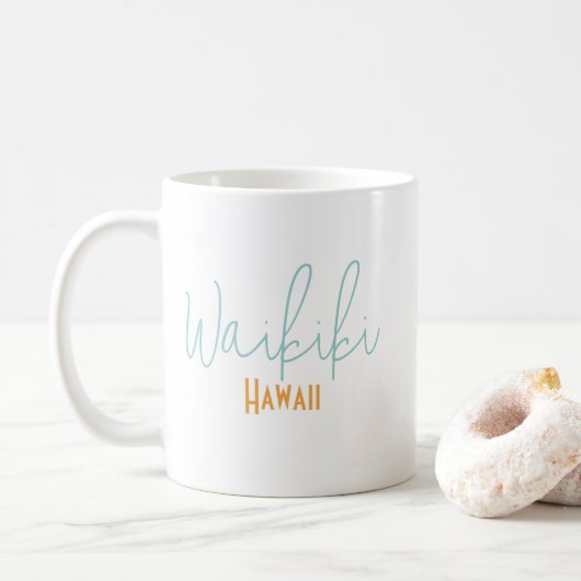 Waikiki, Hawaï souvenir Koffiemok (Met donut)