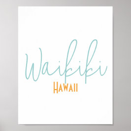 Waikiki Hawaï Souvenir Poster