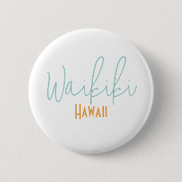 Waikiki, Hawaï souvenir Ronde Button 5,7 Cm