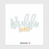 Waikiki, Hawaï souvenir Sticker (Vel)