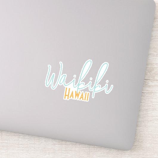Waikiki, Hawaï souvenir Sticker (Detail)