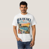 Waikiki Hawaï T-shirt (Voorkant volledig)
