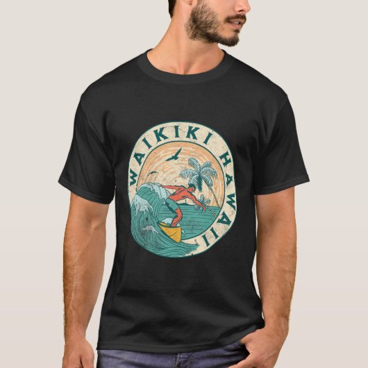Waikiki Hawaï T-shirt (Voorkant)