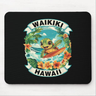 Waikiki Hawaï Waikiki Lieve Zeeschildpad Surfen Zo Muismat