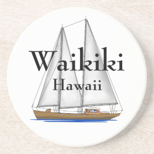Waikiki Hawaï Zandsteen Onderzetter
