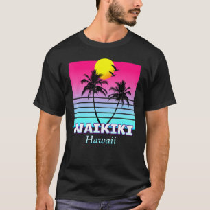 Waikiki Hawaii Aloha Surf Sun Hawaiian Beach Islan T-shirt