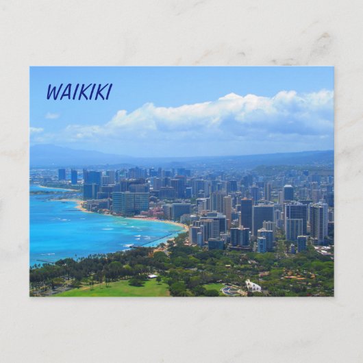 Waikiki Hawaii Briefkaart (Voorkant)