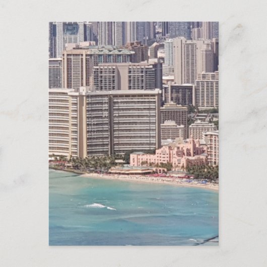 Waikiki Hawaii Briefkaart (Voorkant)