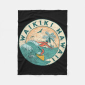 Waikiki Hawaii  Fleece Deken (Voorkant)