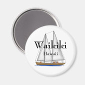 Waikiki Hawaii Magneet (Voorkant / Achterkant)
