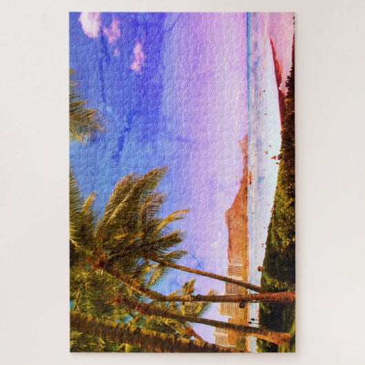 waikiki hawaii retro legpuzzel (Verticaal)