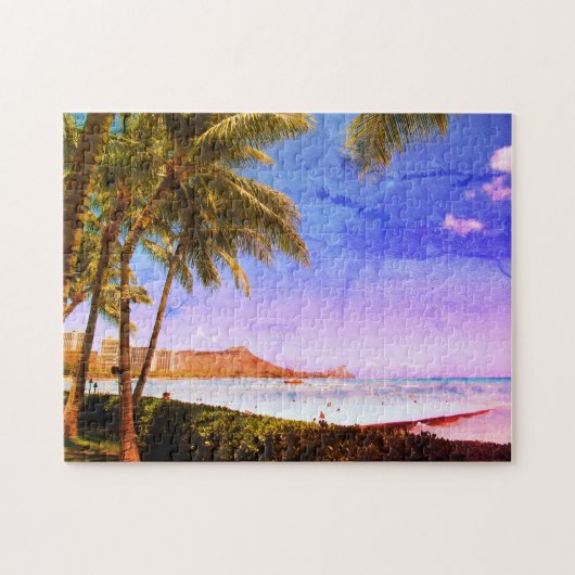 waikiki hawaii retro-look legpuzzel (Horizontaal)