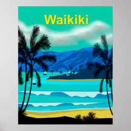 Waikiki Hawaii Revel Poster