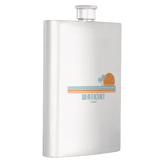 Waikiki Hawaii Sun Palm Trees Flacon (Rechts)