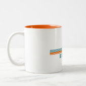 Waikiki Hawaii Sun Palm Trees Tweekleurige Koffiemok (Links)