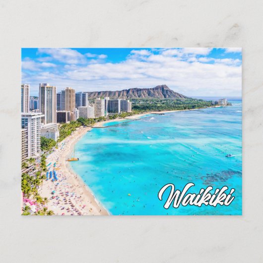 Waikiki, Hawaii, Verenigde Staten Feestdagenkaart (Voorkant)