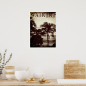  Waikiki Hawaiian Palm Poster (Keuken)