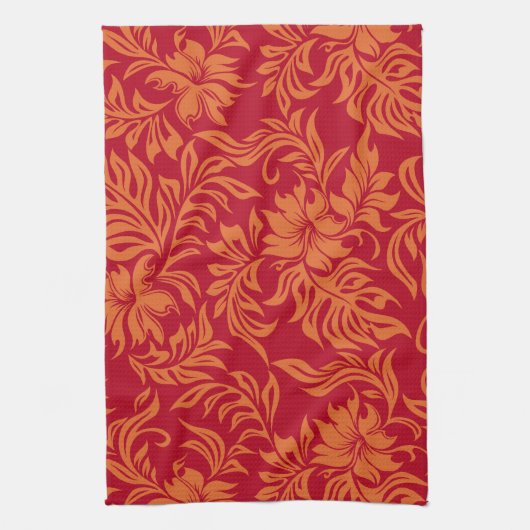 Waikiki Hibiscus Hawaiian Kitchen Towel Theedoek (Verticaal)